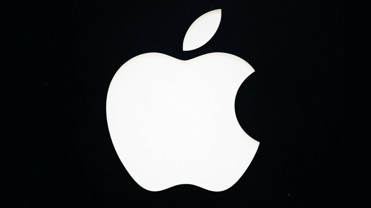 The Apple logo.