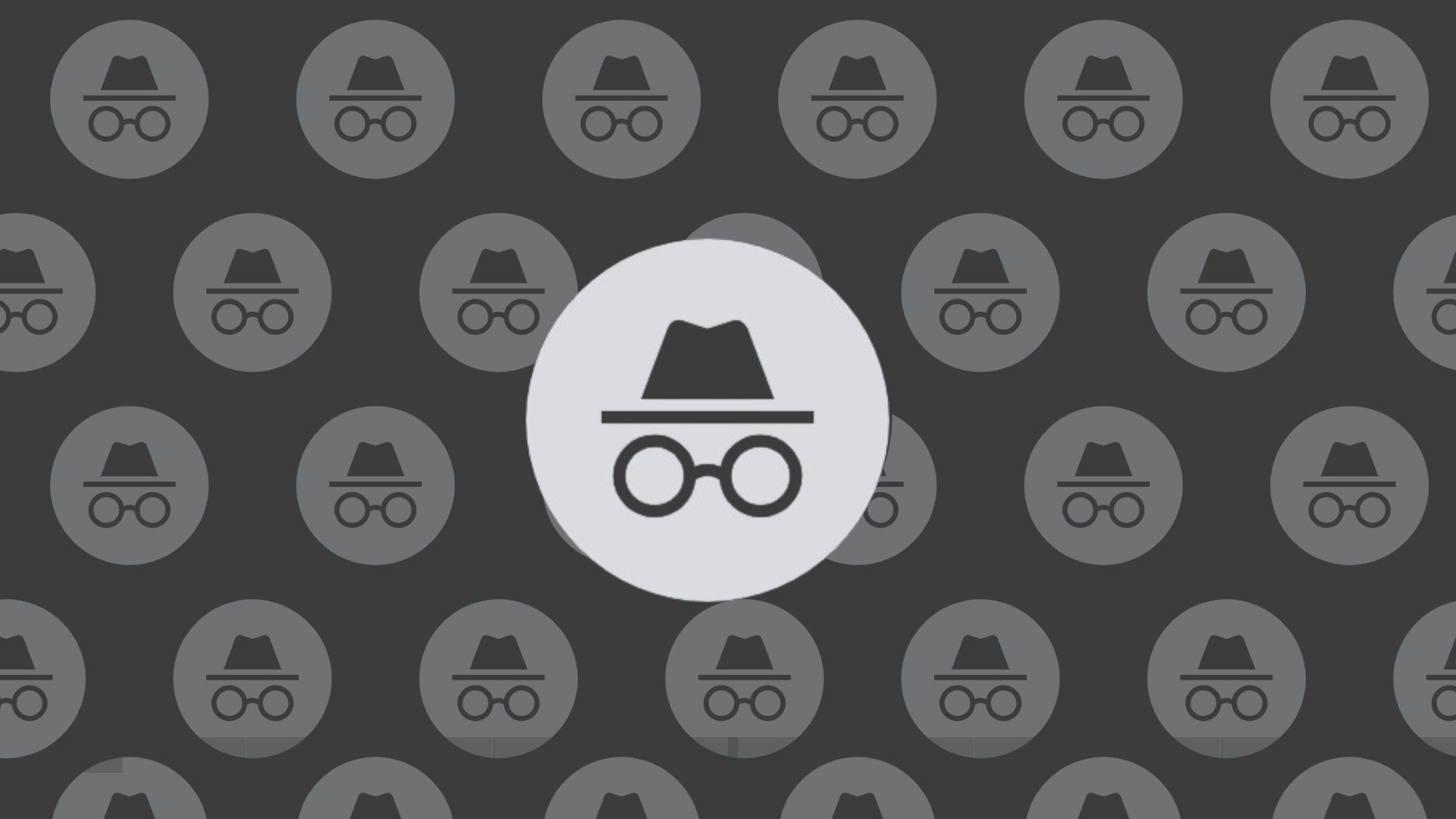 A pattern of Google Incognito mode icons.