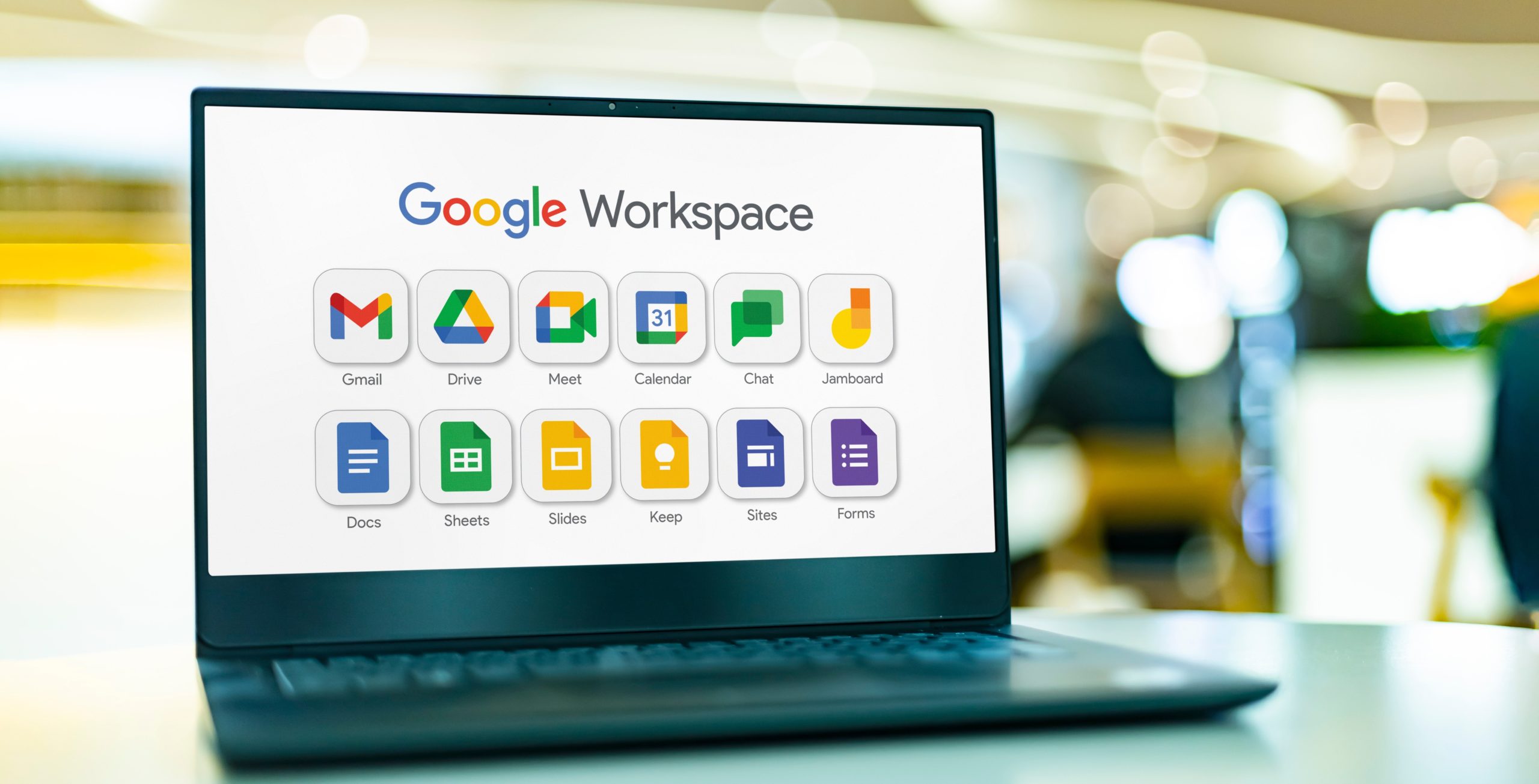 Google Workspace on laptop