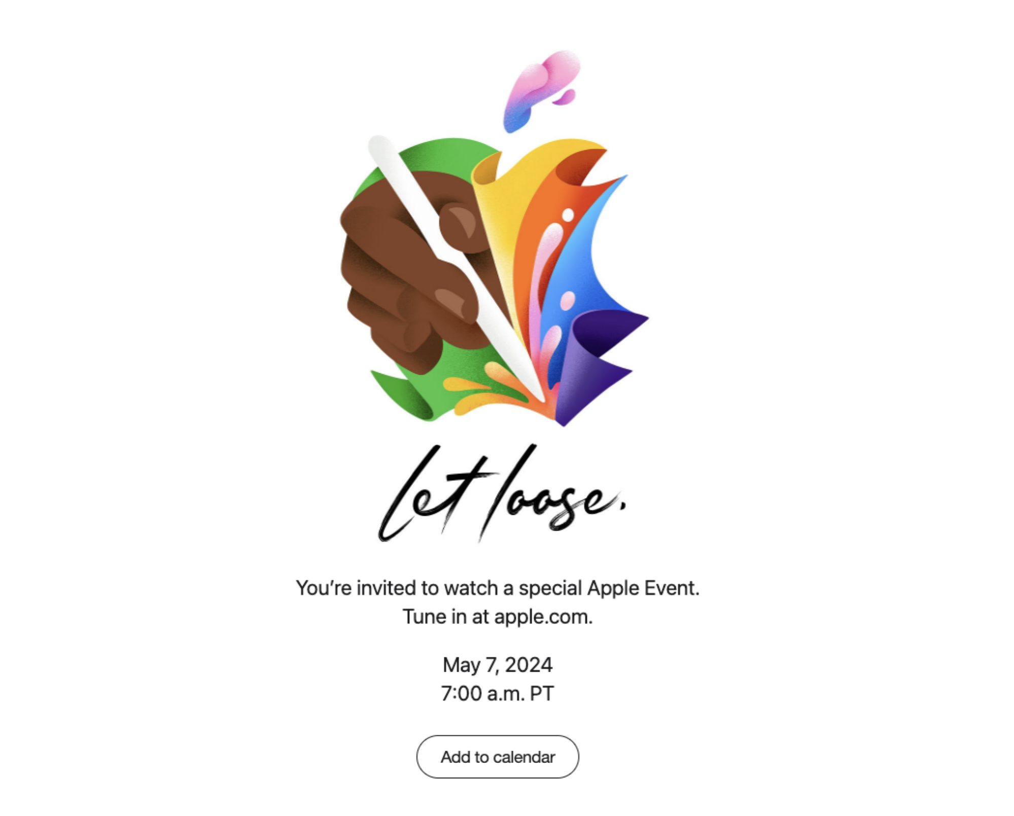 Apple iPad event announcement