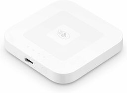 a white square reader on a white background
