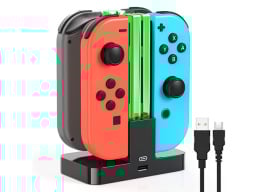 Controller docking station with cord