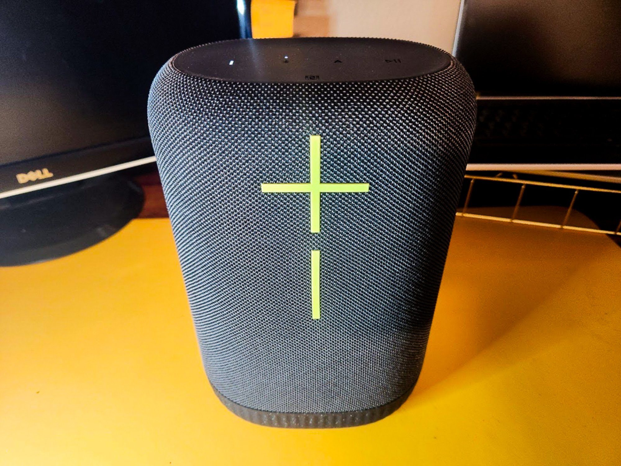 ultimate ears speaker with large plus and minus volume buttons