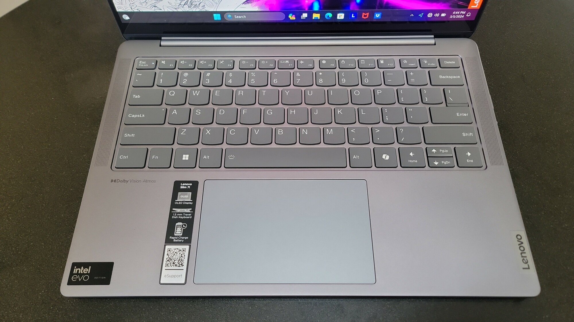 Lenovo Slim 7 14 keyboard