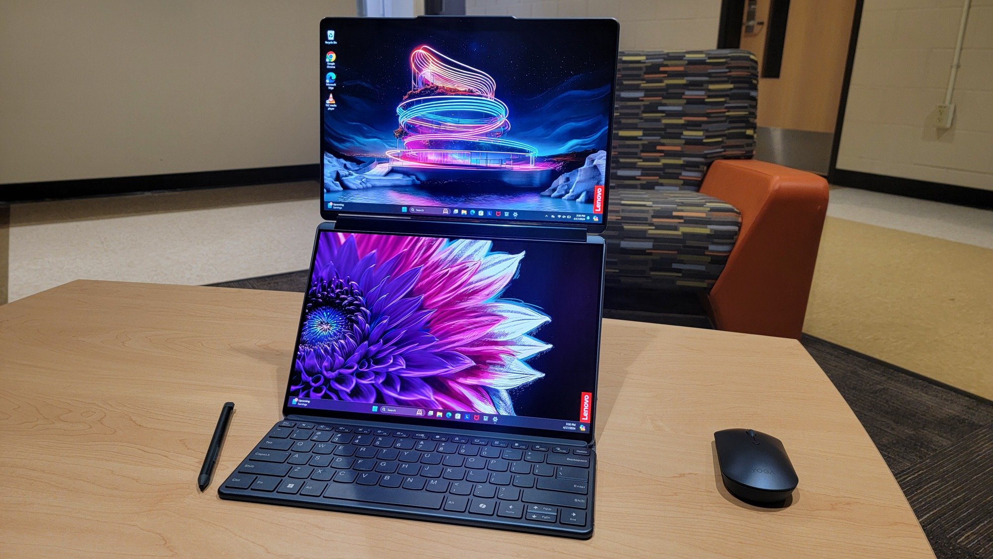 Lenovo Yoga Book 9i on a table