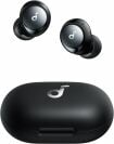 a black pair of anker soundcore space a40 earbuds on a white background