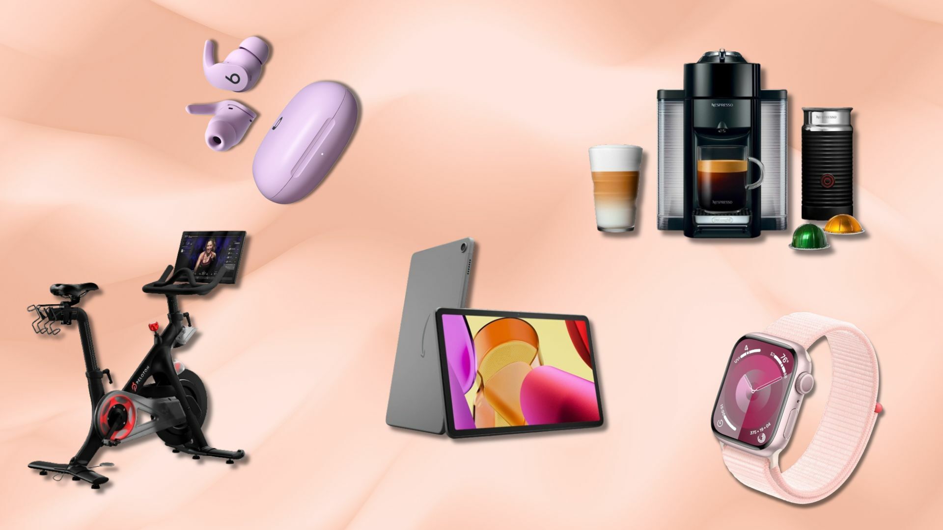 Mother's Day gifts from Amazon on a pink background 