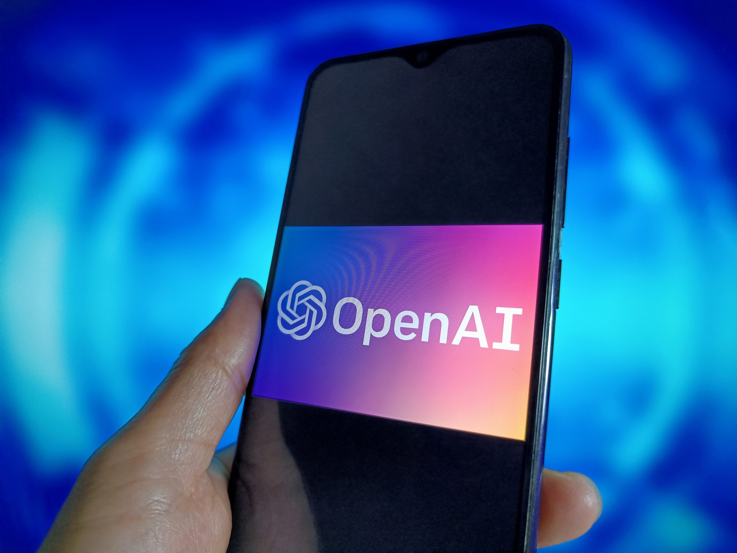 openai logo on iphone