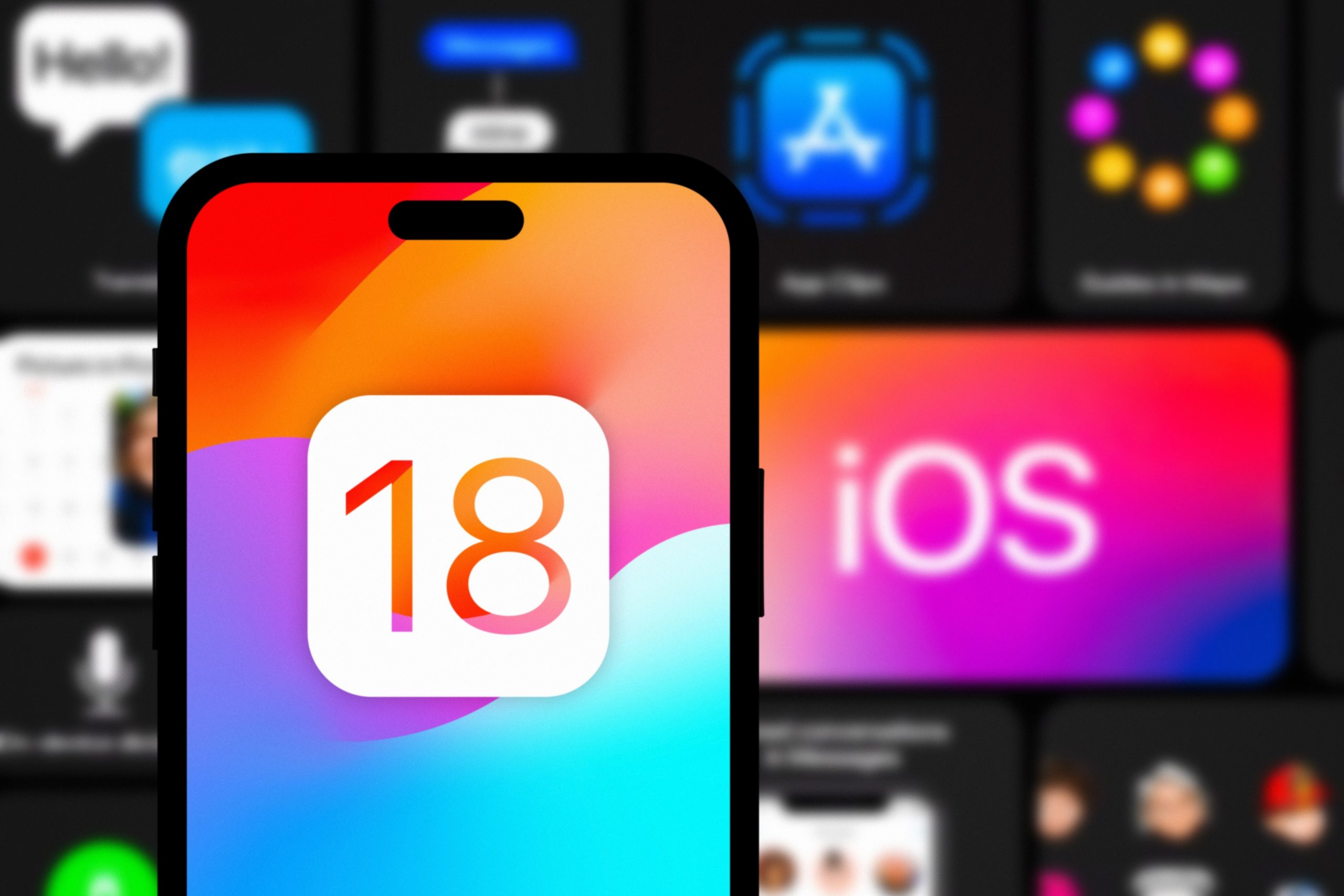 iOS 18 illustrative collage