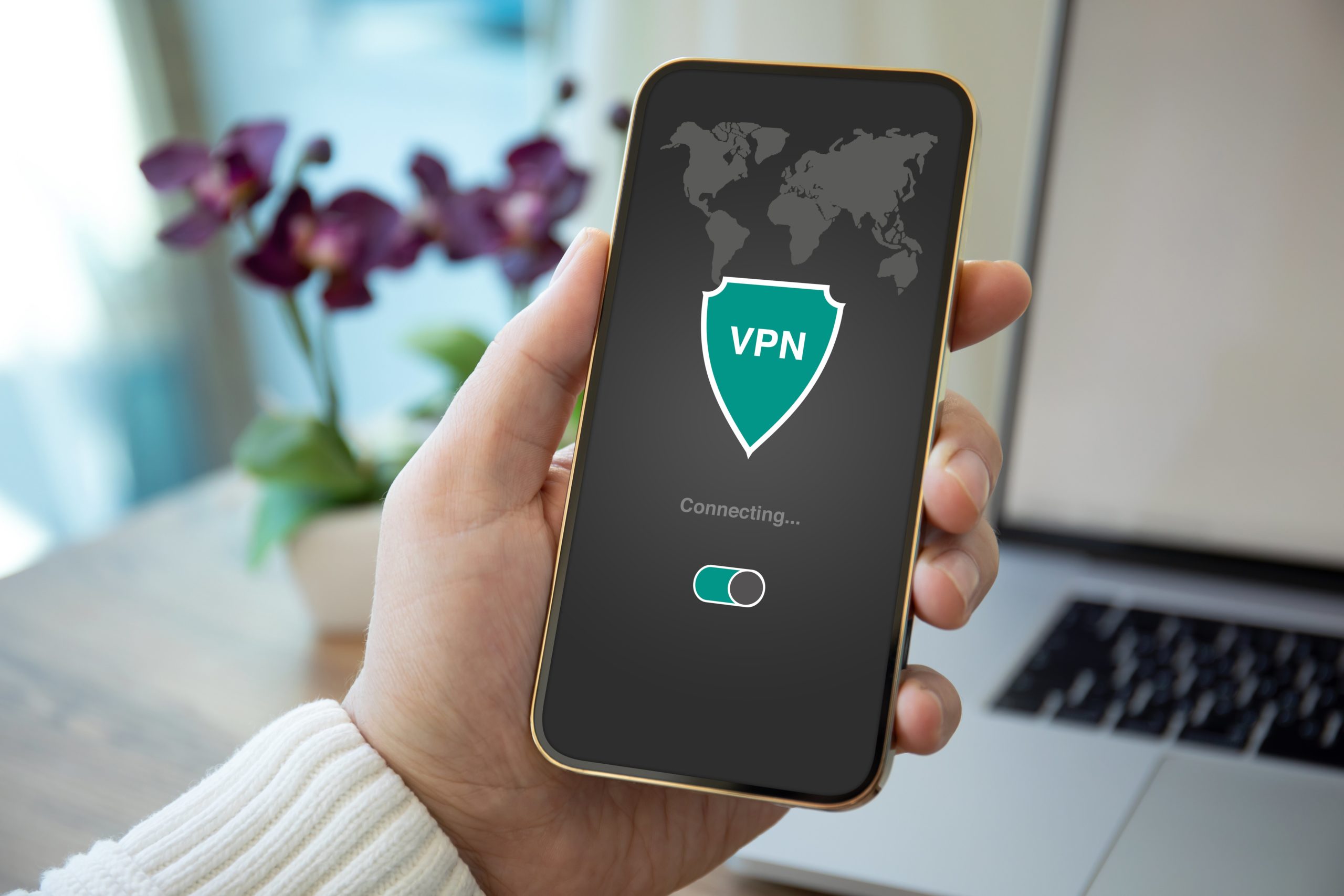 VPN UI on a phone