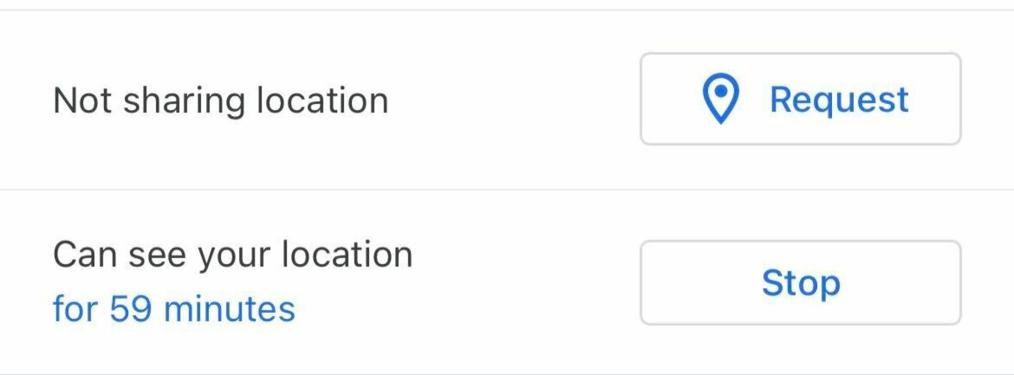 A screenshot showing the "request" button on Google Maps.