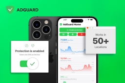 AdGuard VPN on phone with pop ups