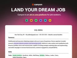 Infographic with example resume.