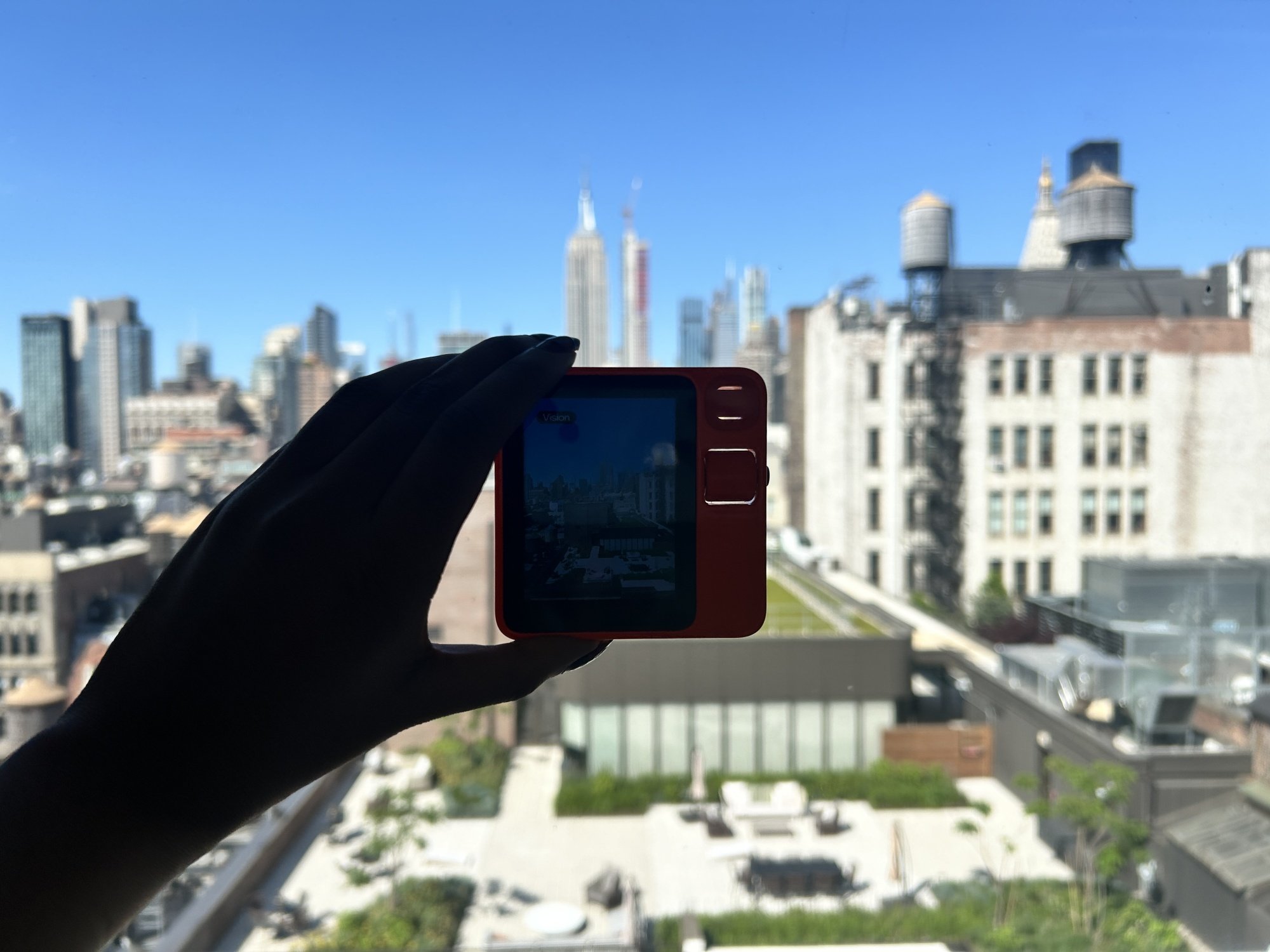 Rabbit R1 outside in New York City