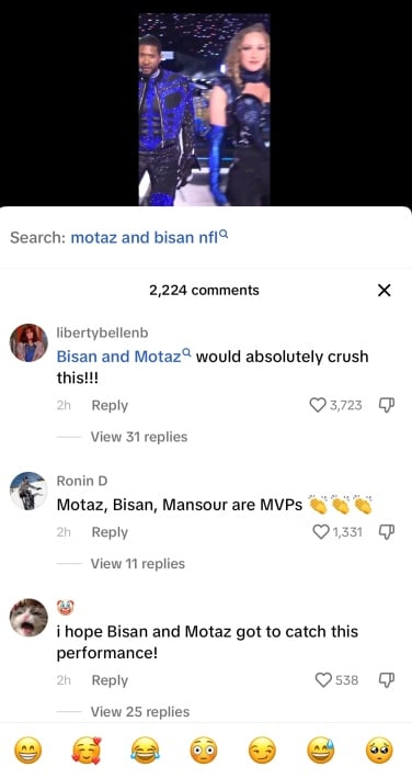 A screenshot of a Super Bowl highlights TikTok.