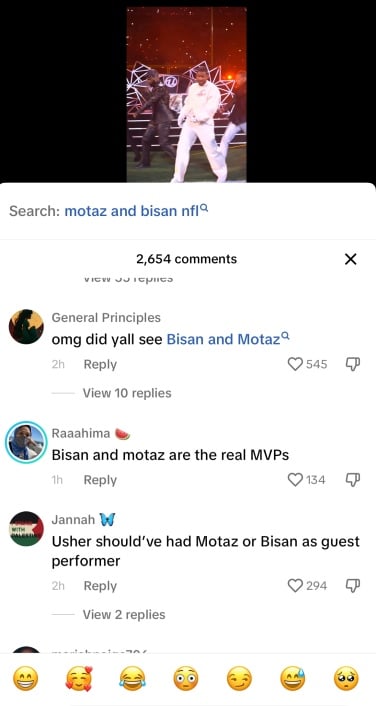 A screenshot of a Super Bowl highlights TikTok.