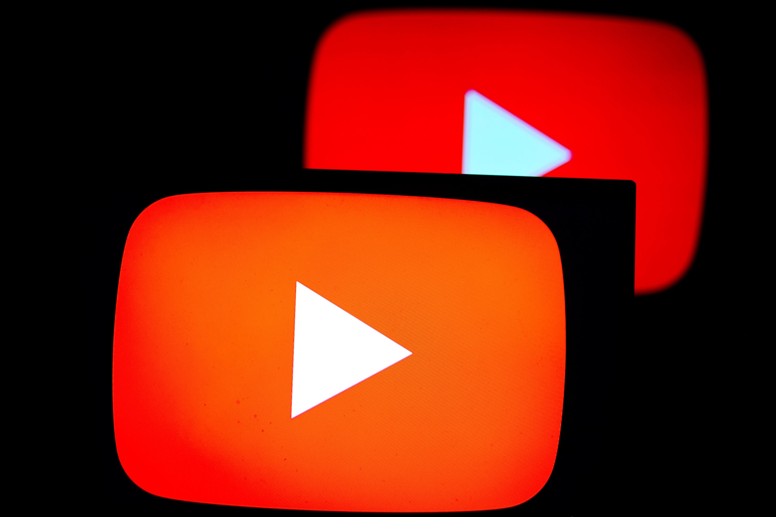 Two red YouTube logos.