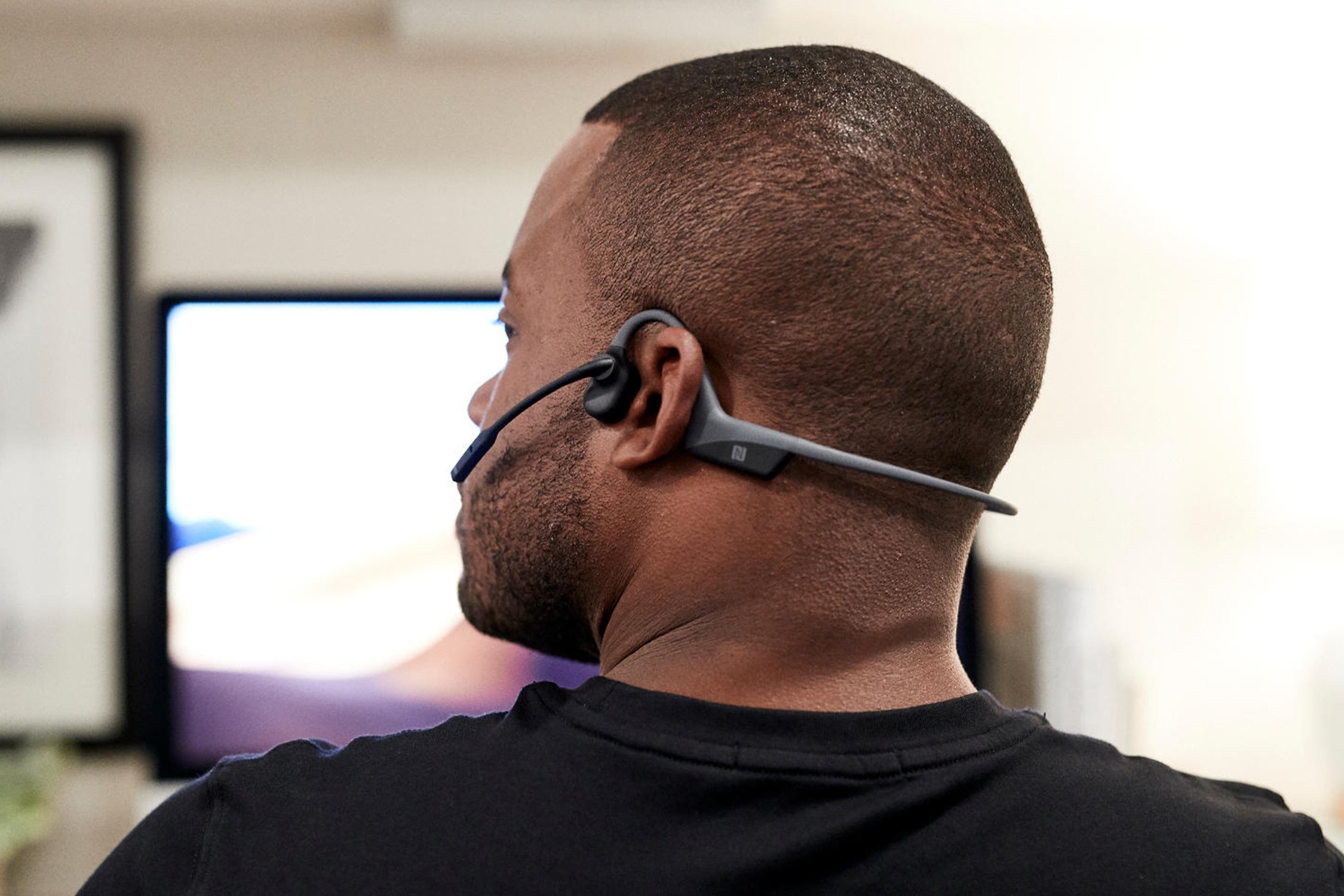 person working with a headset