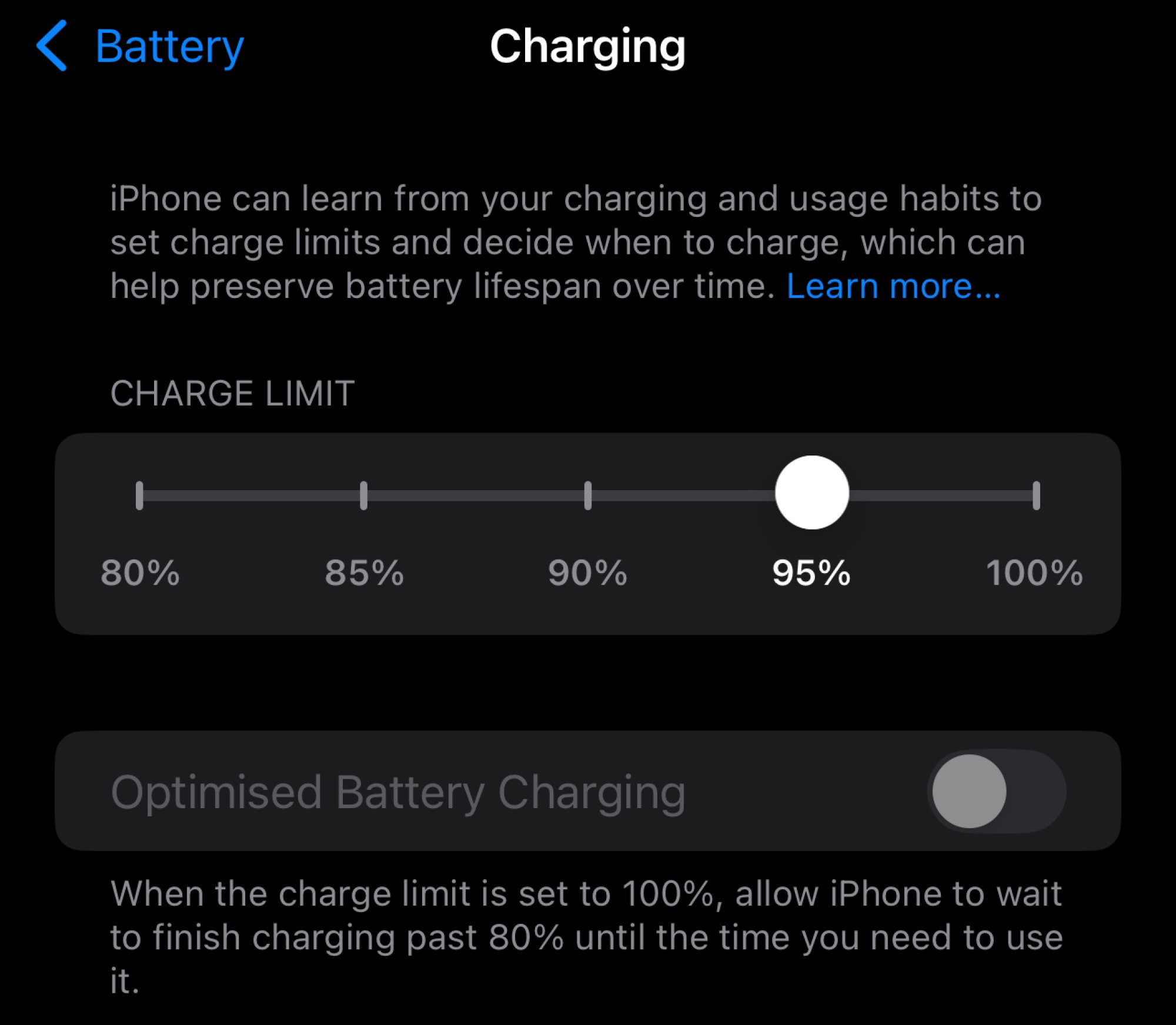 iPhone battery charging