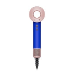 blue and pink dyson supersonic hair dryer