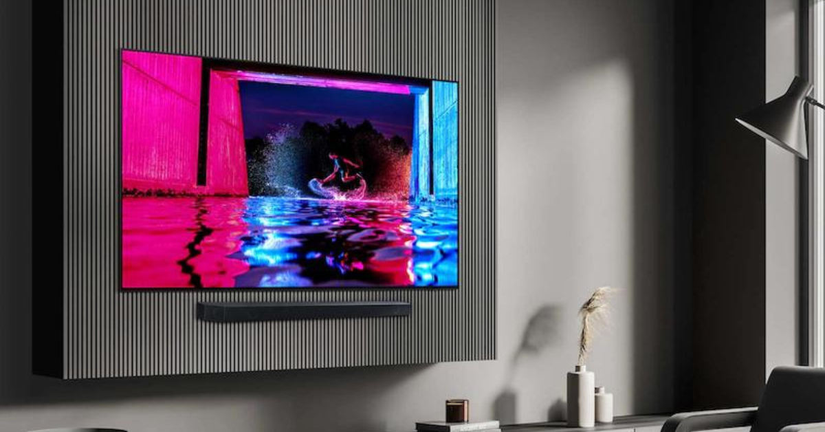 Samsung tv in a modern living room