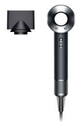 black and nickel dyson supersonic origin hair dryer