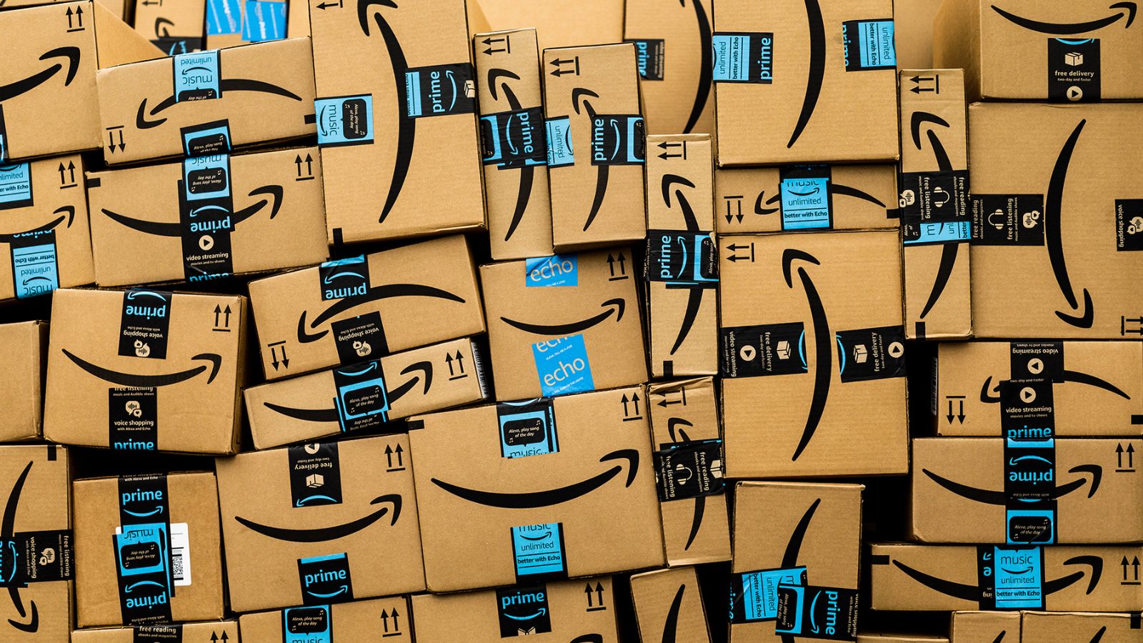 a pile of amazon boxes