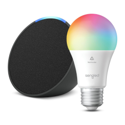 Amazon Echo Pop with Sengled Smart Color Bulb