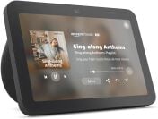 a black amazon echo show 8 device