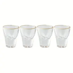 four shot glasses