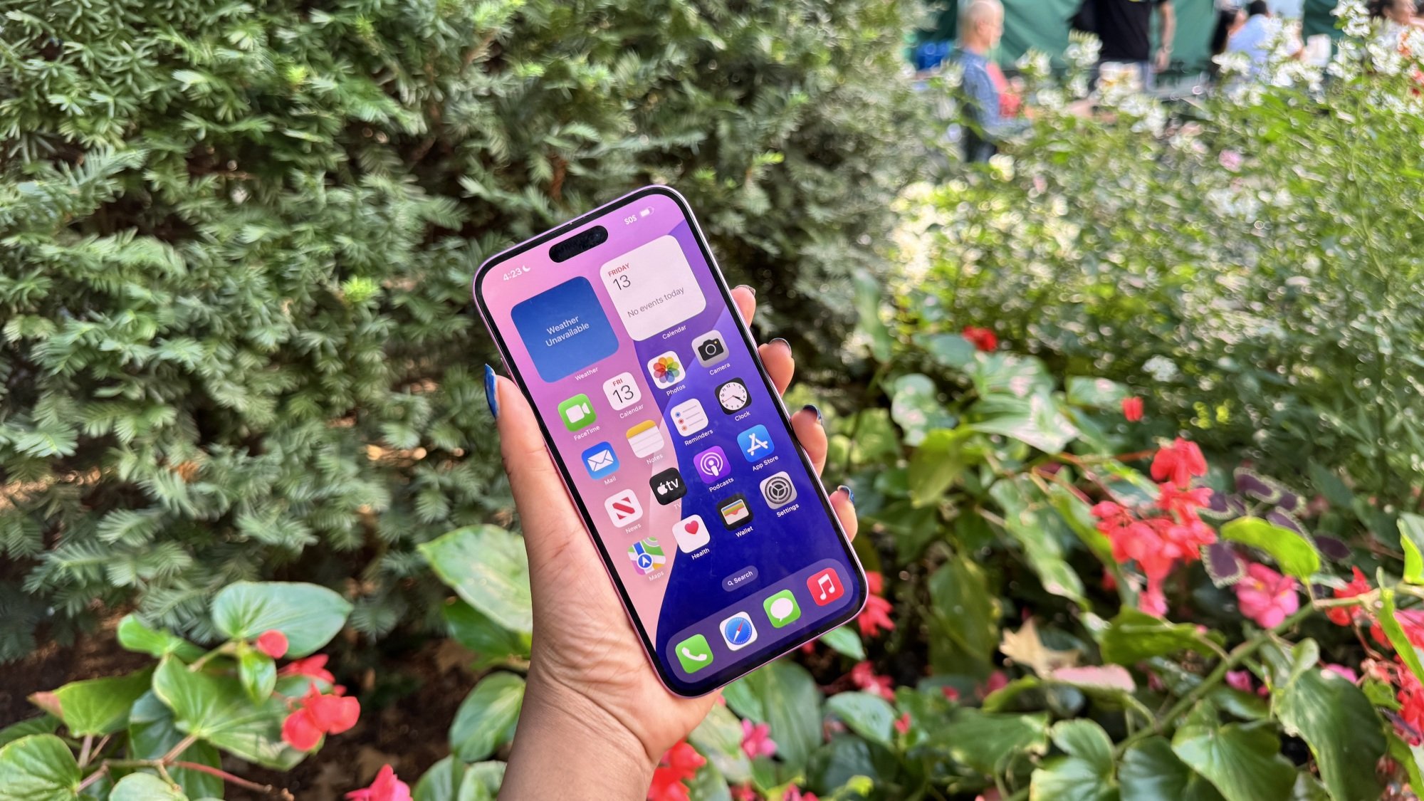 iPhone 16 entry-level model showing display