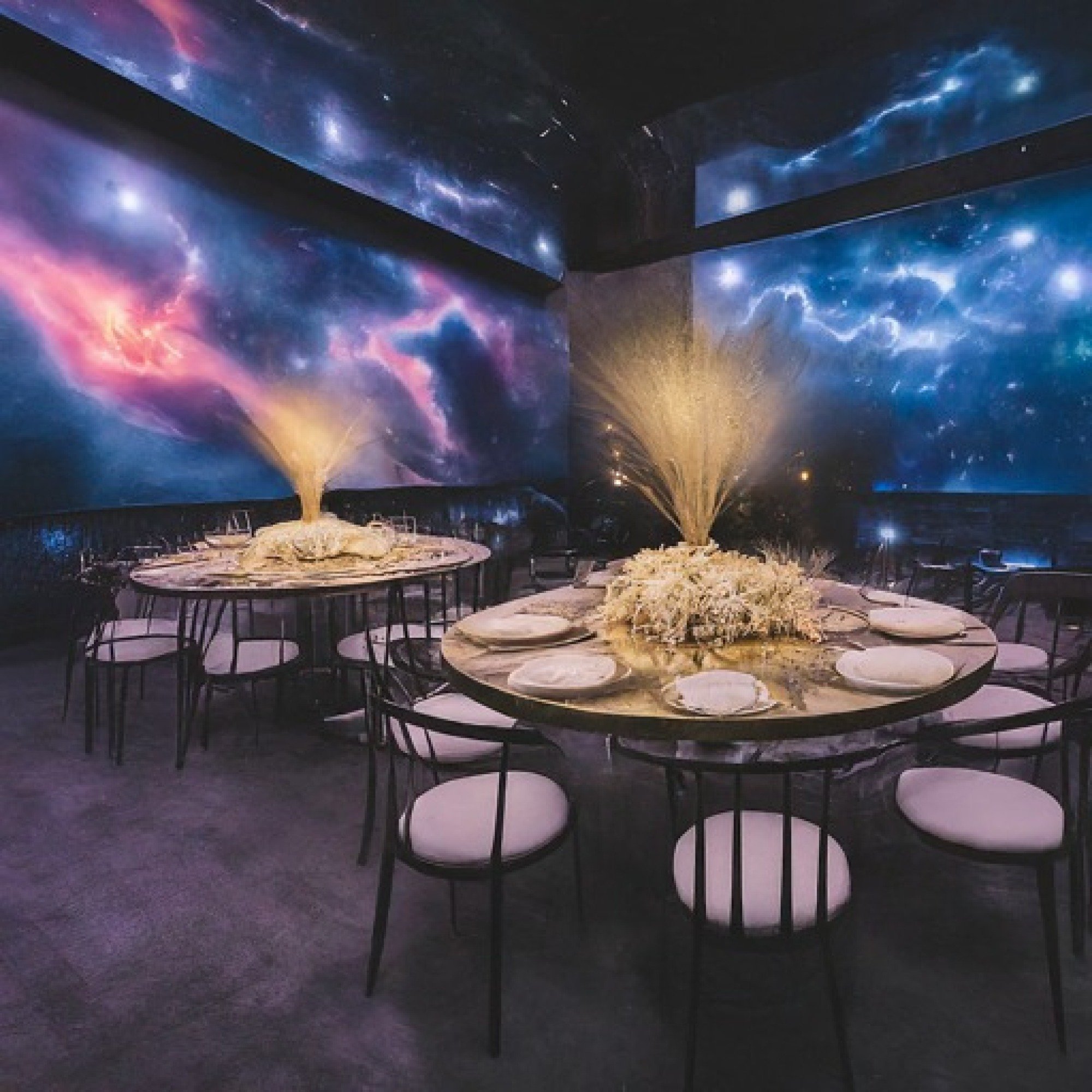 Gemini's interpretation of a tech-focused, galaxy-themed wedding