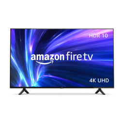 Amazon 4 Series Fire TV with blue and purple screensaver