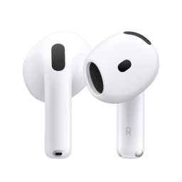 Apple Airpods 4 with a white background