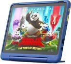 Amazon Fire HD 10 Kids Pro with Kung Fu Panda on screen