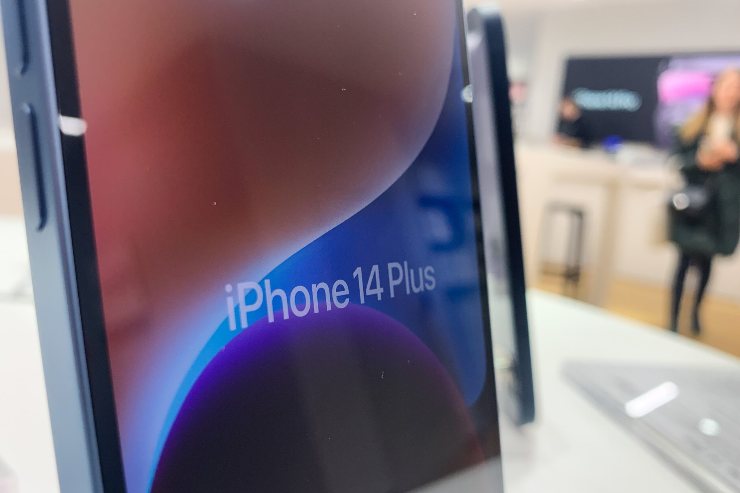 close-up of iphone 14 plus