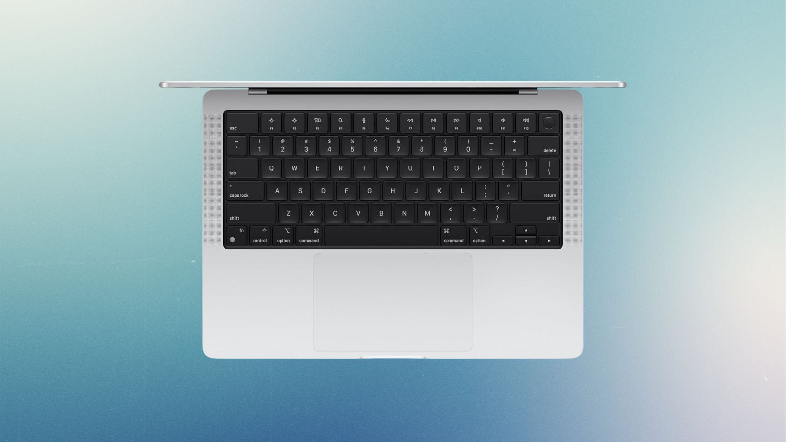 Apple MacBook Pro on blue background