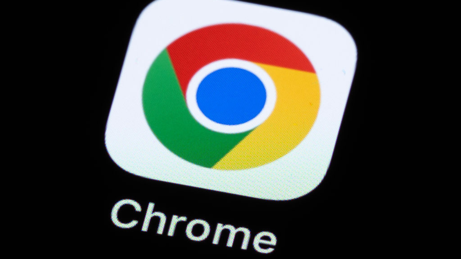 The Google Chrome application app can be seen on the display of a smartphone.