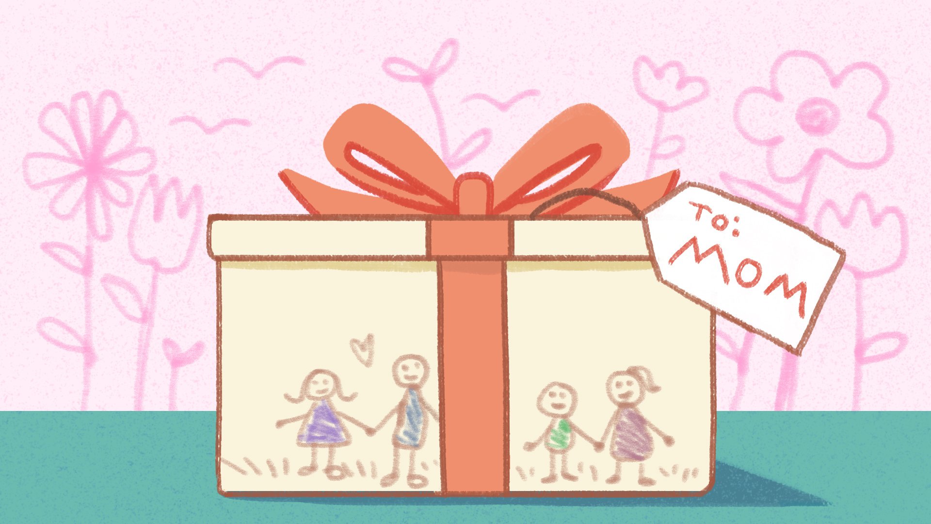 illustration of wrapped box