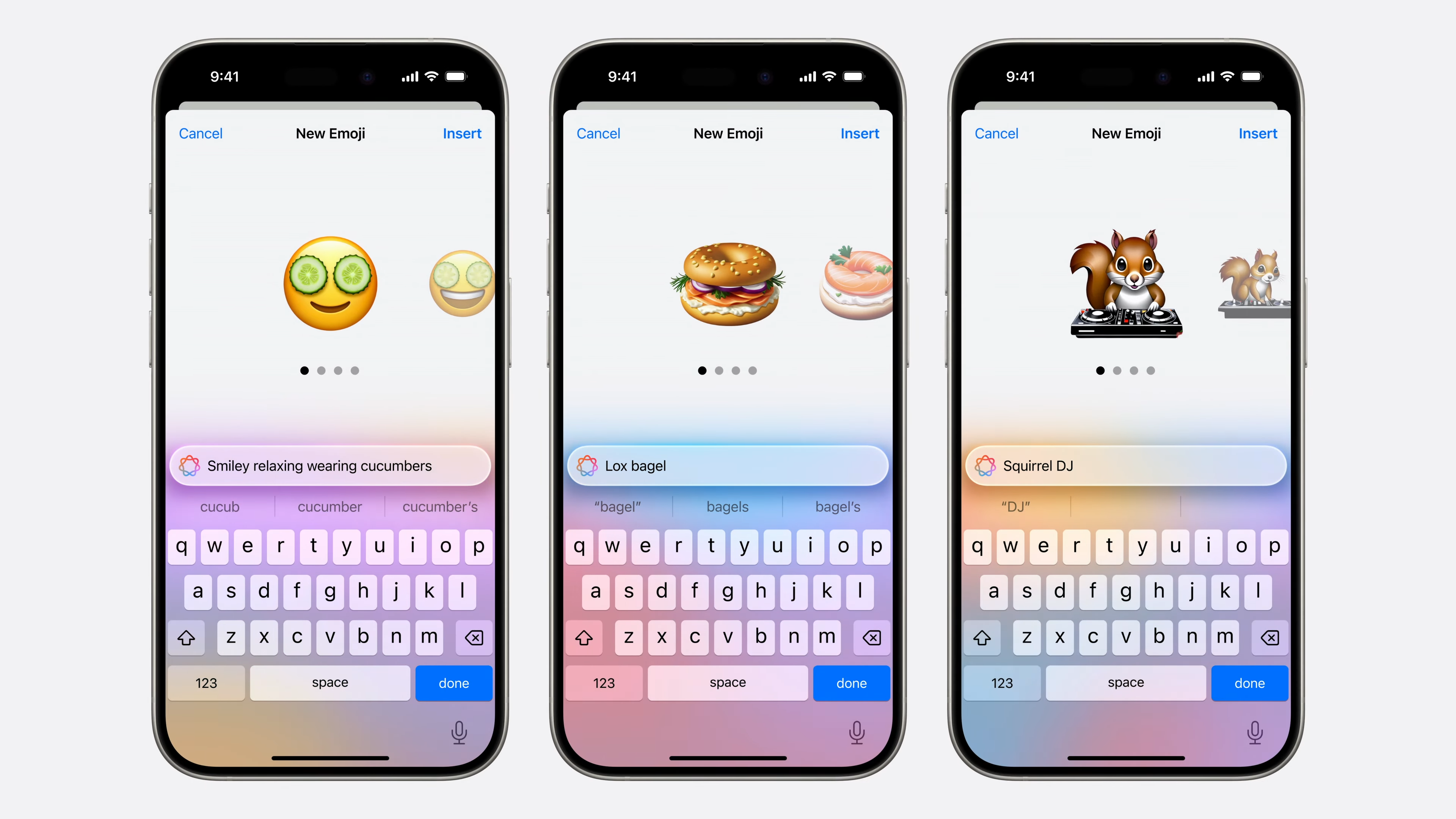 Genmoji promo images during WWDC