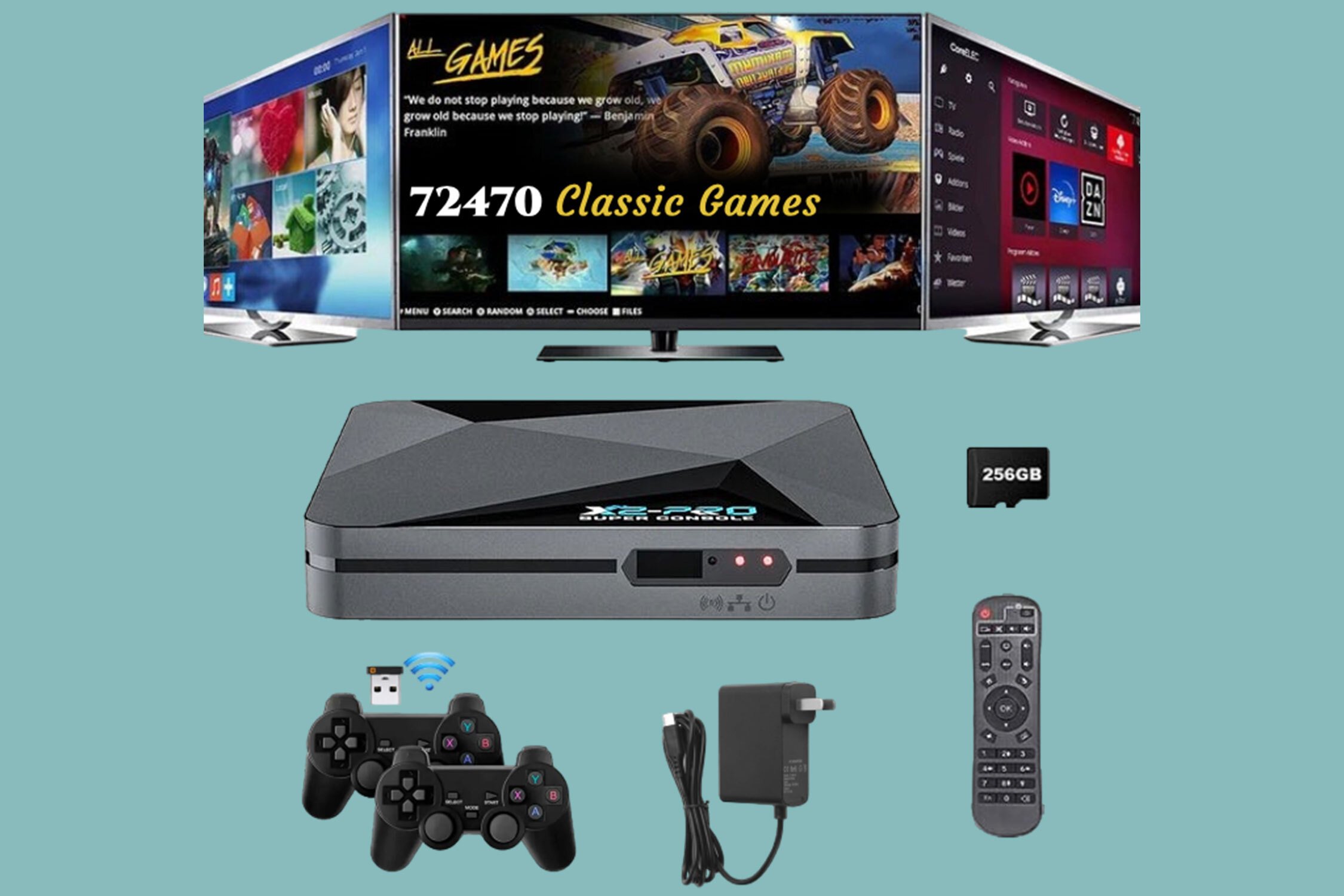 Kinhank Super Console with gaming peripherals