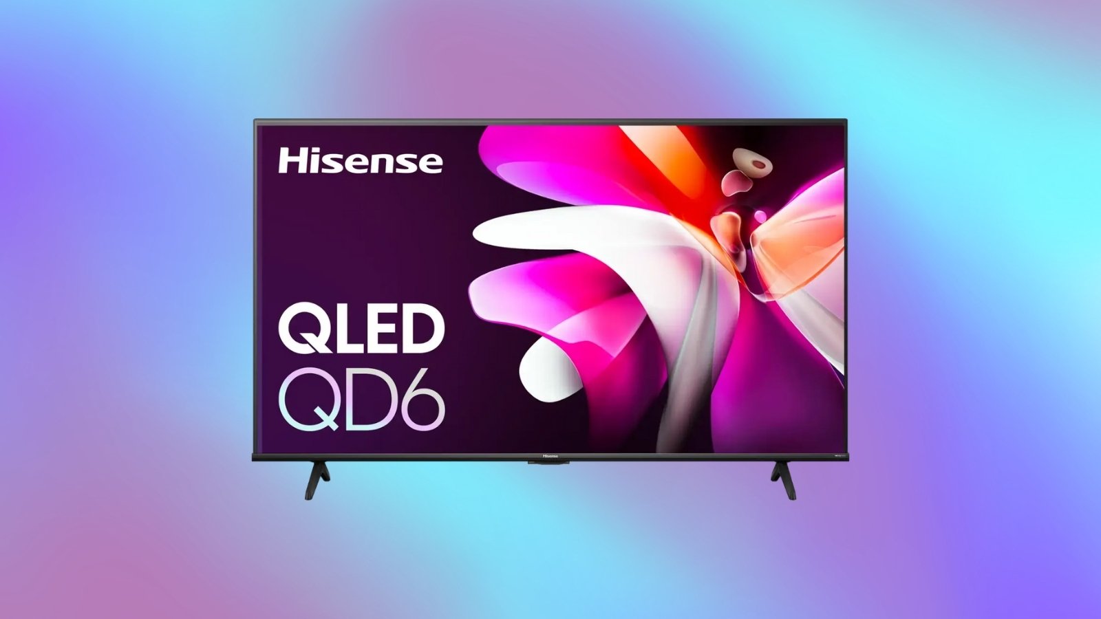 Hisense TV on blue gradient background