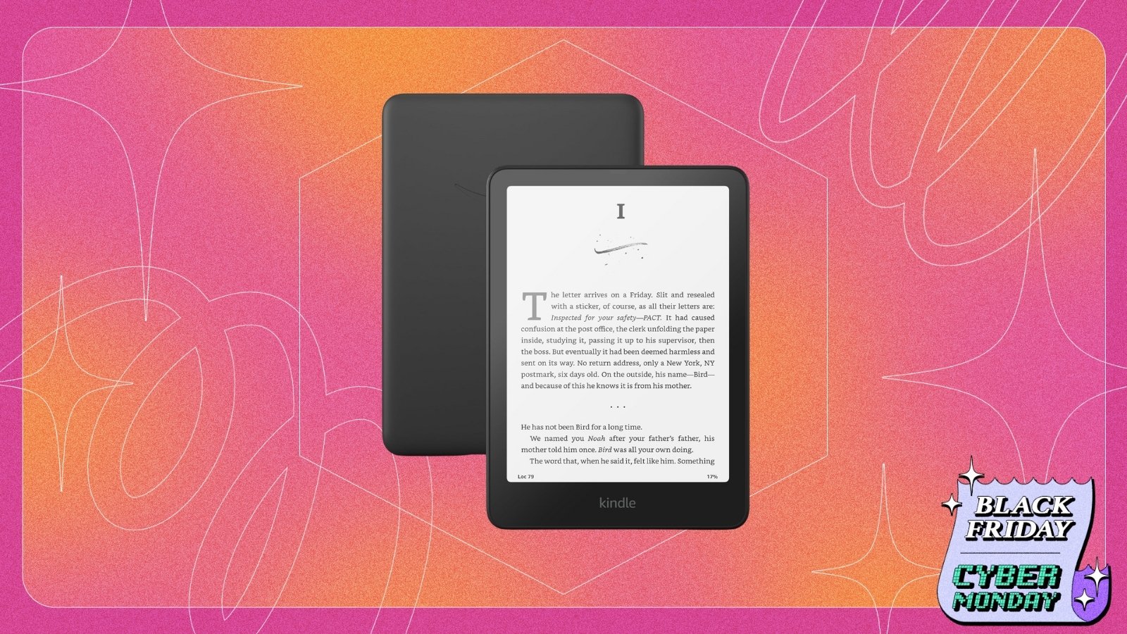 Kindle Paperwhite on pink background