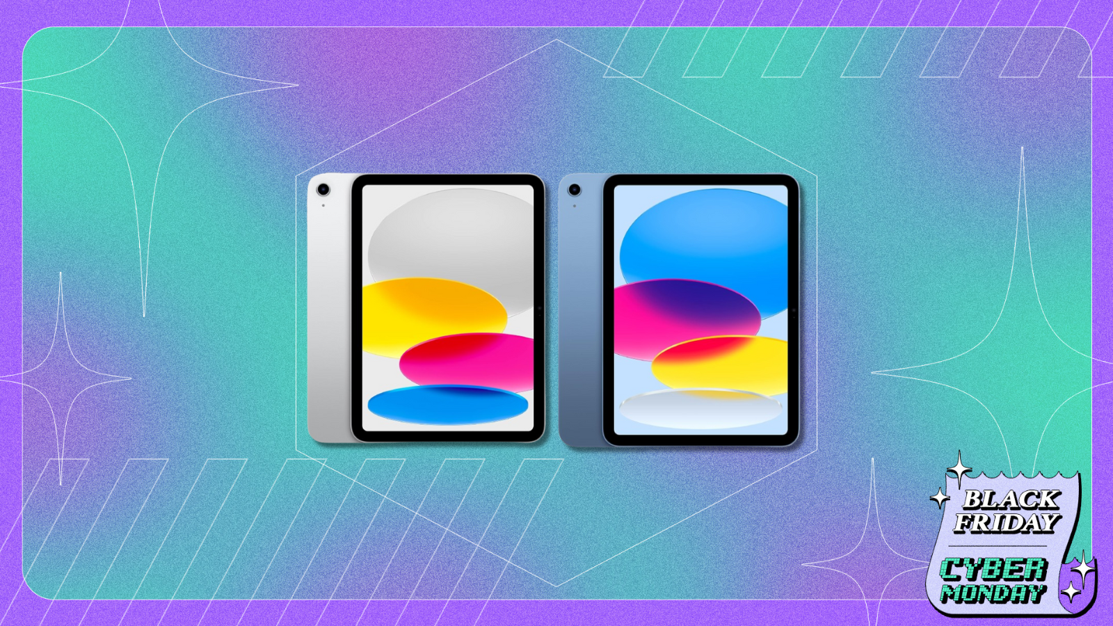 iPad 10th gen in white and blue