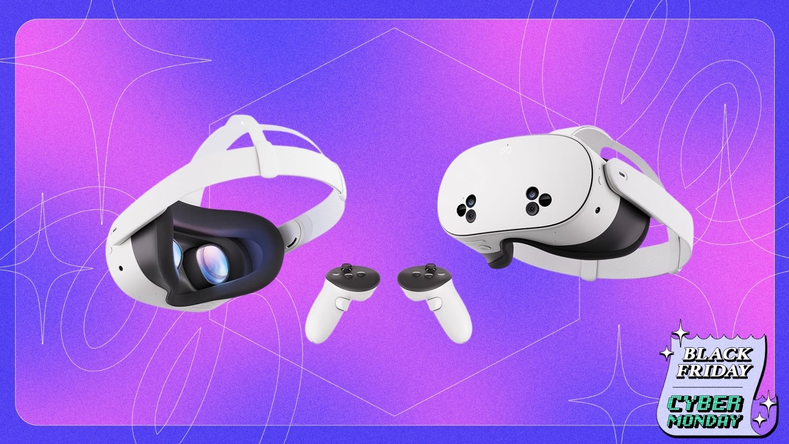 Meta Quest on Mashable Black Friday background