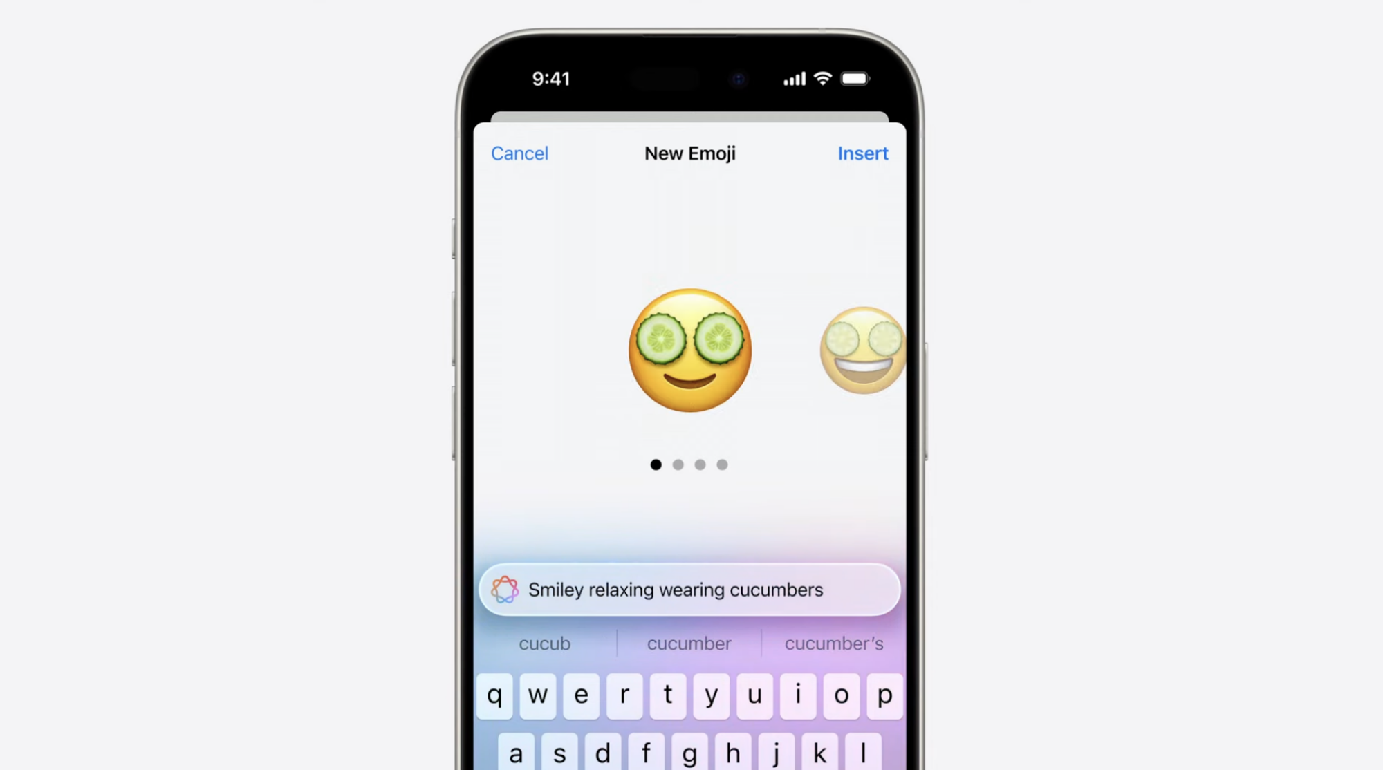 Genmoji on iOS 18 promo image