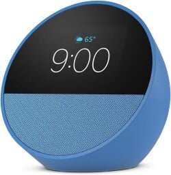 echo spot alarm clock speaker