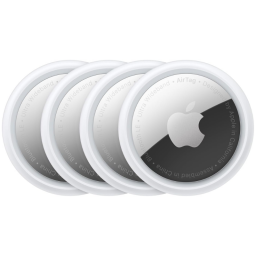Apple AirTags on white background