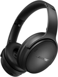 black bose quietcomfort headphones on a white background