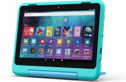 an aqua-colored amazon kids tablet